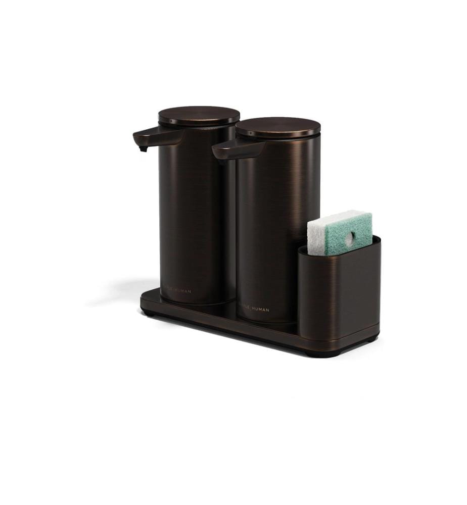 SIMPLEHUMAN - Dispenser a sensore con custodia Dual Sensor Pump 2 x 414 ml, bronze