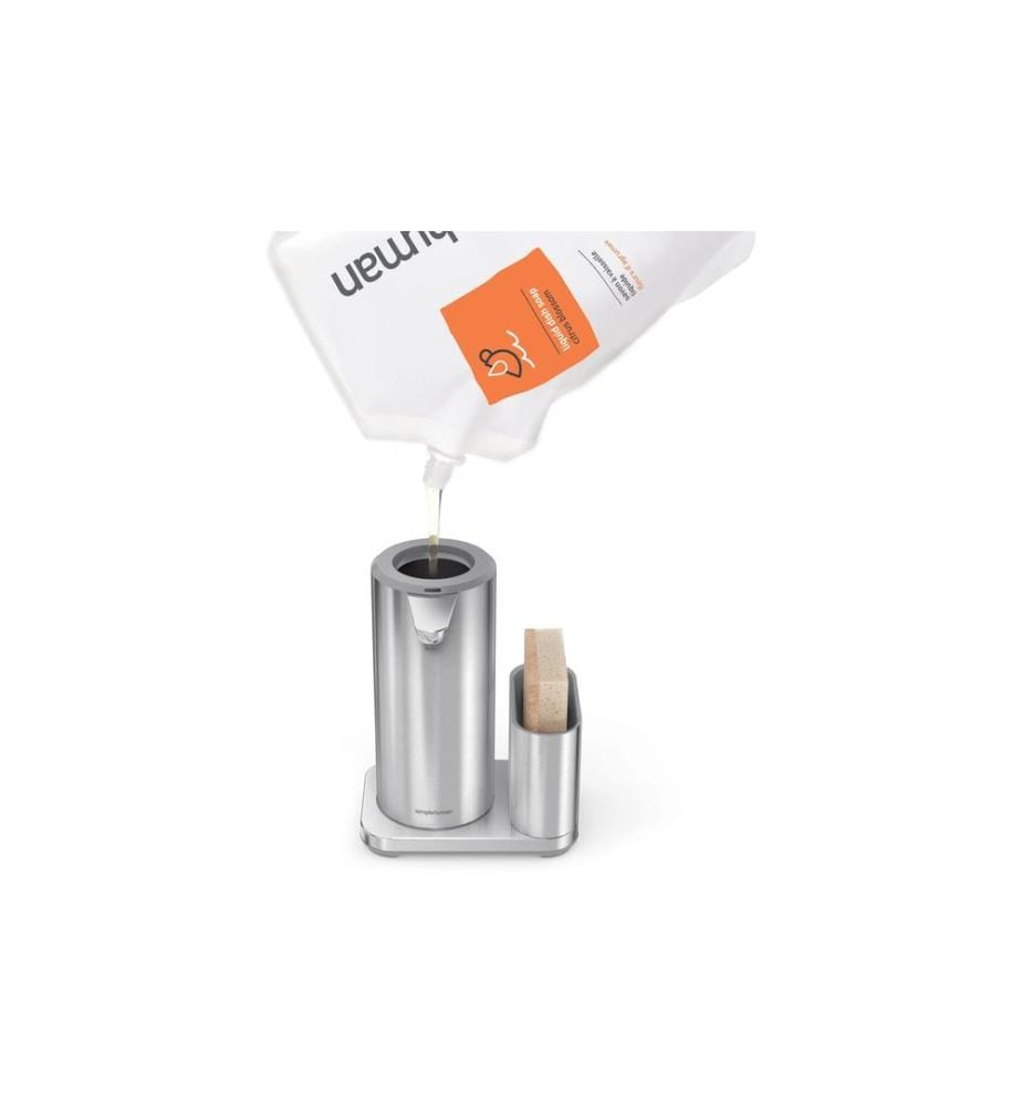 SIMPLEHUMAN - Dispenser a sensore con custodia 414 ml, argent