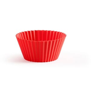 Lékué - Moule à muffins Silicone, Rouge, set de 12