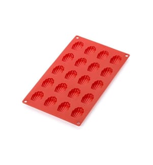 Lékué - Boîte à madeleine Silicone, Rouge, 20 alvéoles