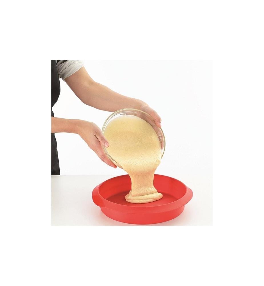 Lékué - Backform Silikon, ø 26 cm, Rot