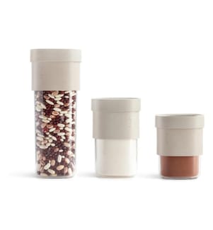 Lékué - Boîte à provisions Beige, set de 3