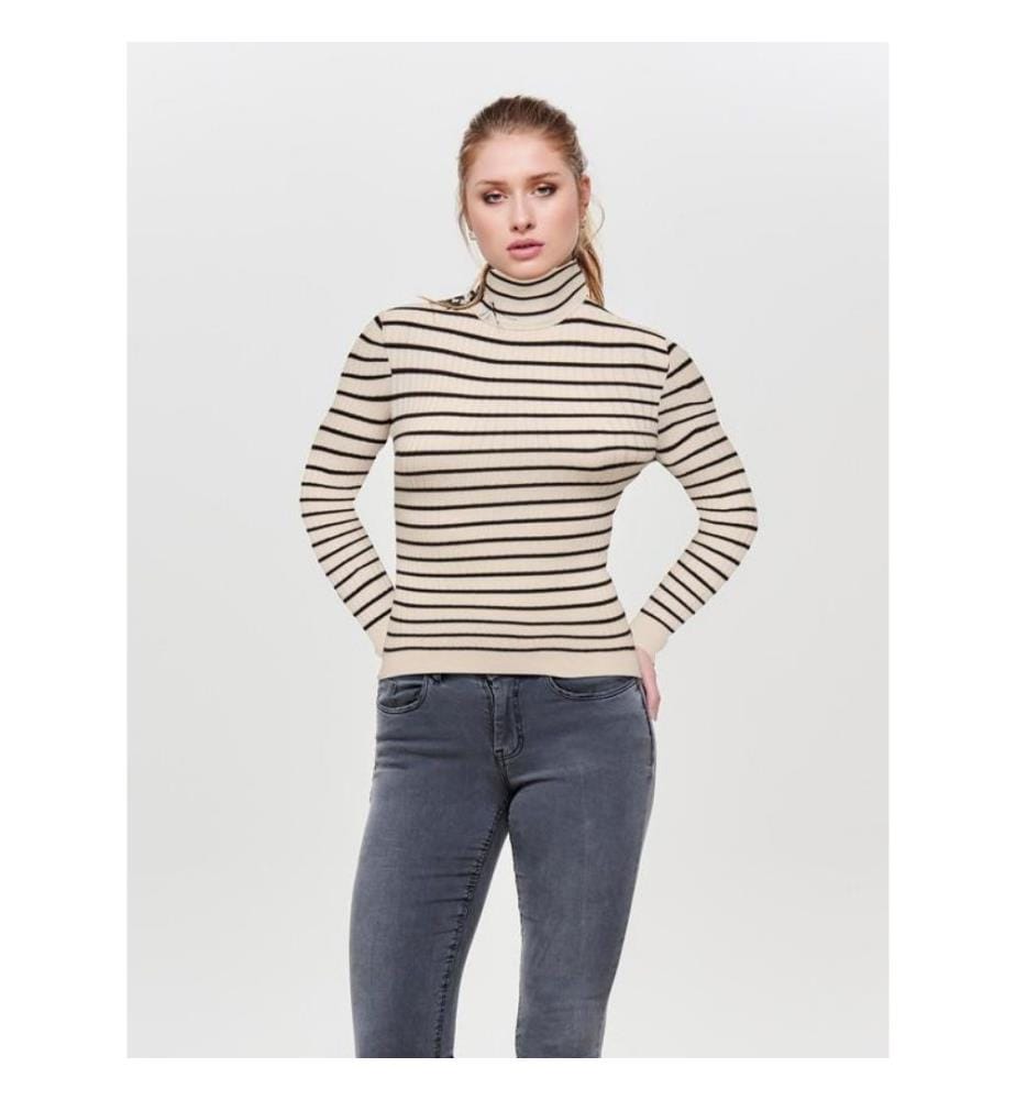 Strickpullover - Grau & Schwarz