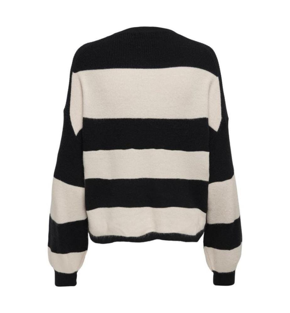 Strickpullover - Schwarz & Grau