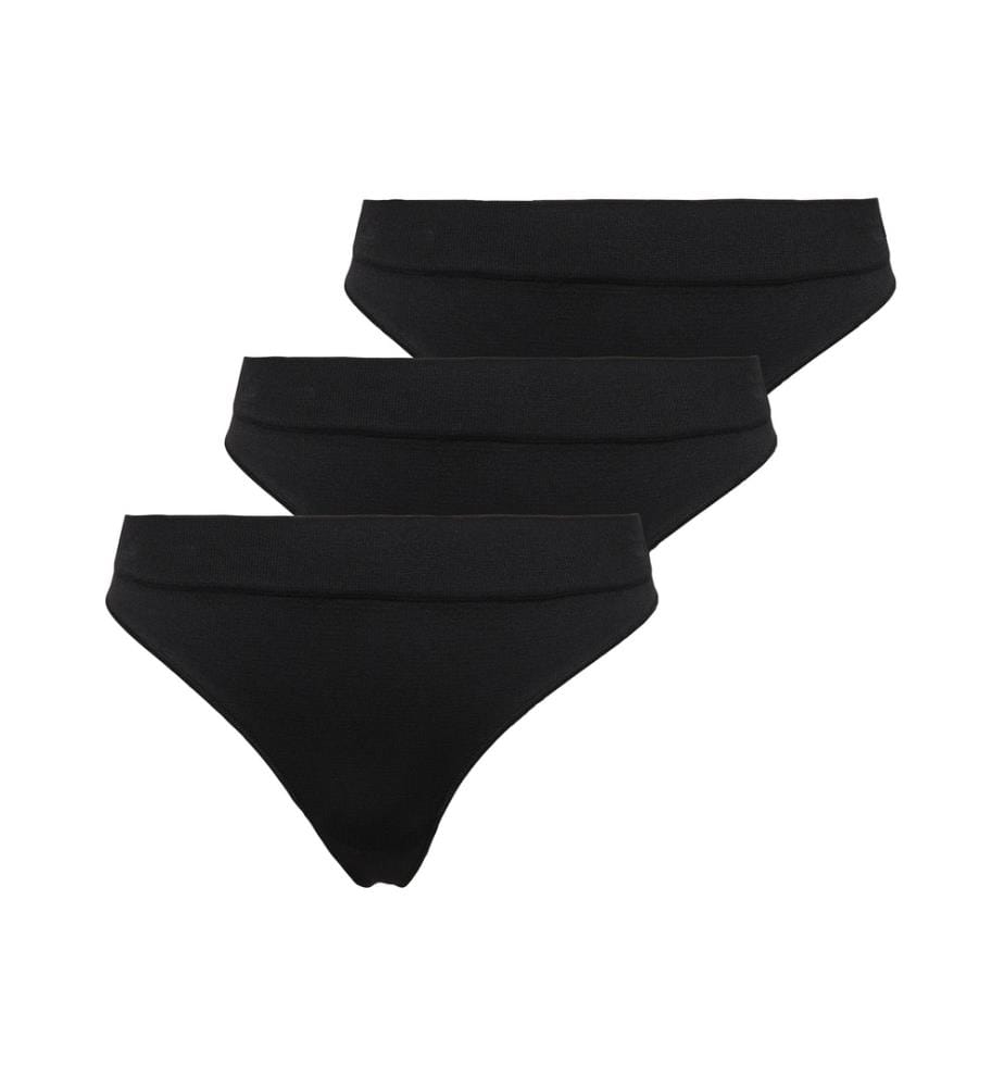 Vicky Rippenstring im 3er-Pack - Black X-3
