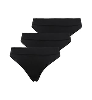 Vicky Rippenstring im 3er-Pack - Black X-3