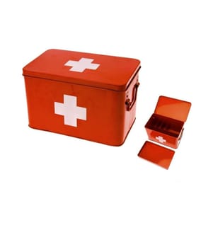 PRESENT TIME - Erste Hilfe Schrank gross 31.5 x 21 cm, Rot