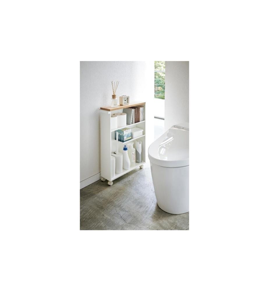 YAMAZAKI - Étagère de salle de bains Tower 68 cm, Blanc