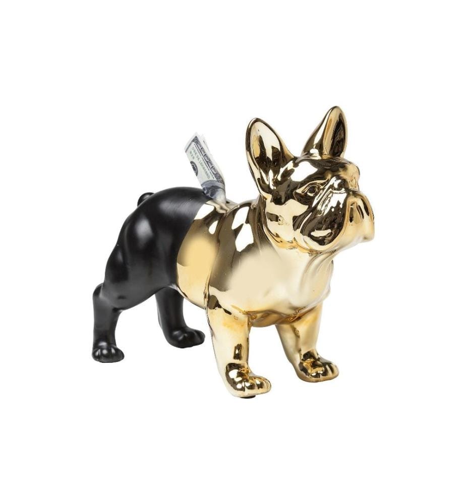 Kare Tirelire Bouledogue, 28 x 34 x 15 cm