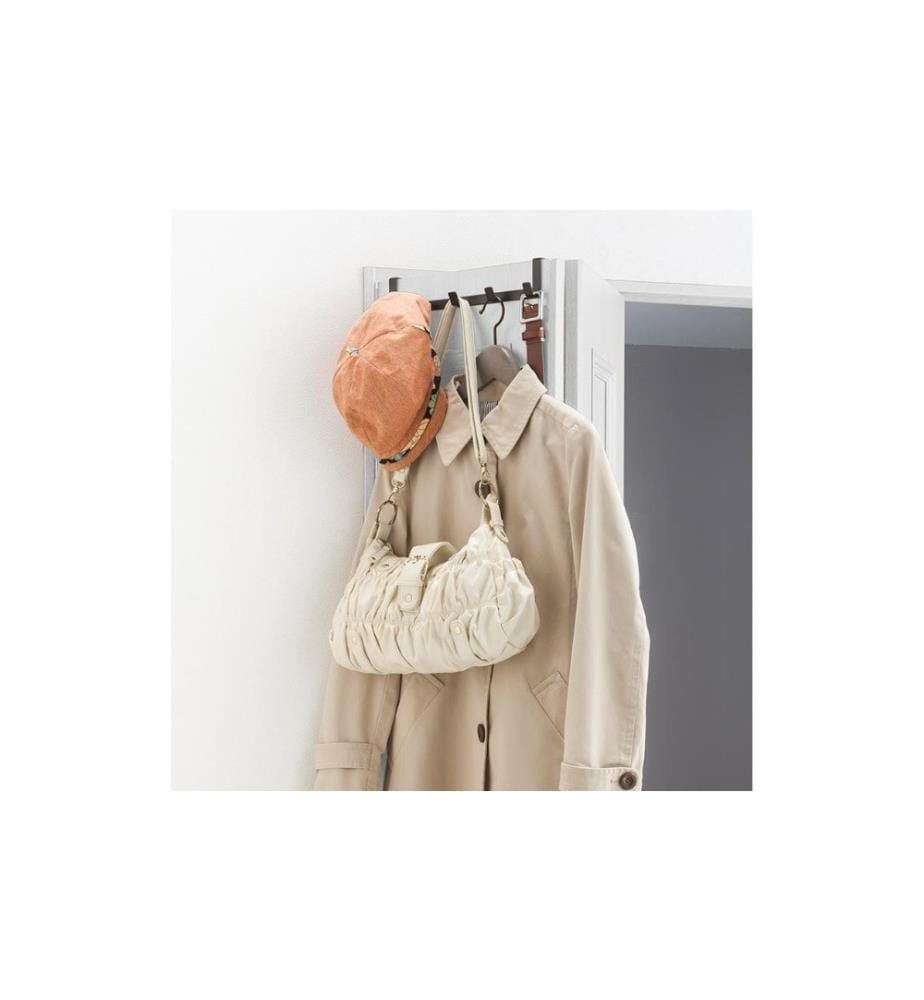 YAMAZAKI - Accroche-porte Smart 5 crochets, Noir