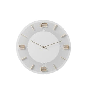 Kare Wanduhr Leonardo Ø 49 cm, Weiss