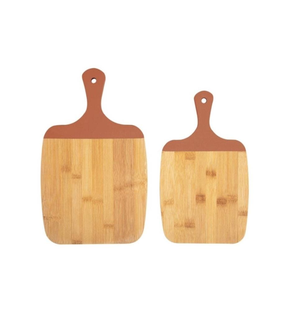 PRESENT TIME - Kits de planches à découper Gourmet 19 cm x 33 cm,  Terracotta orange