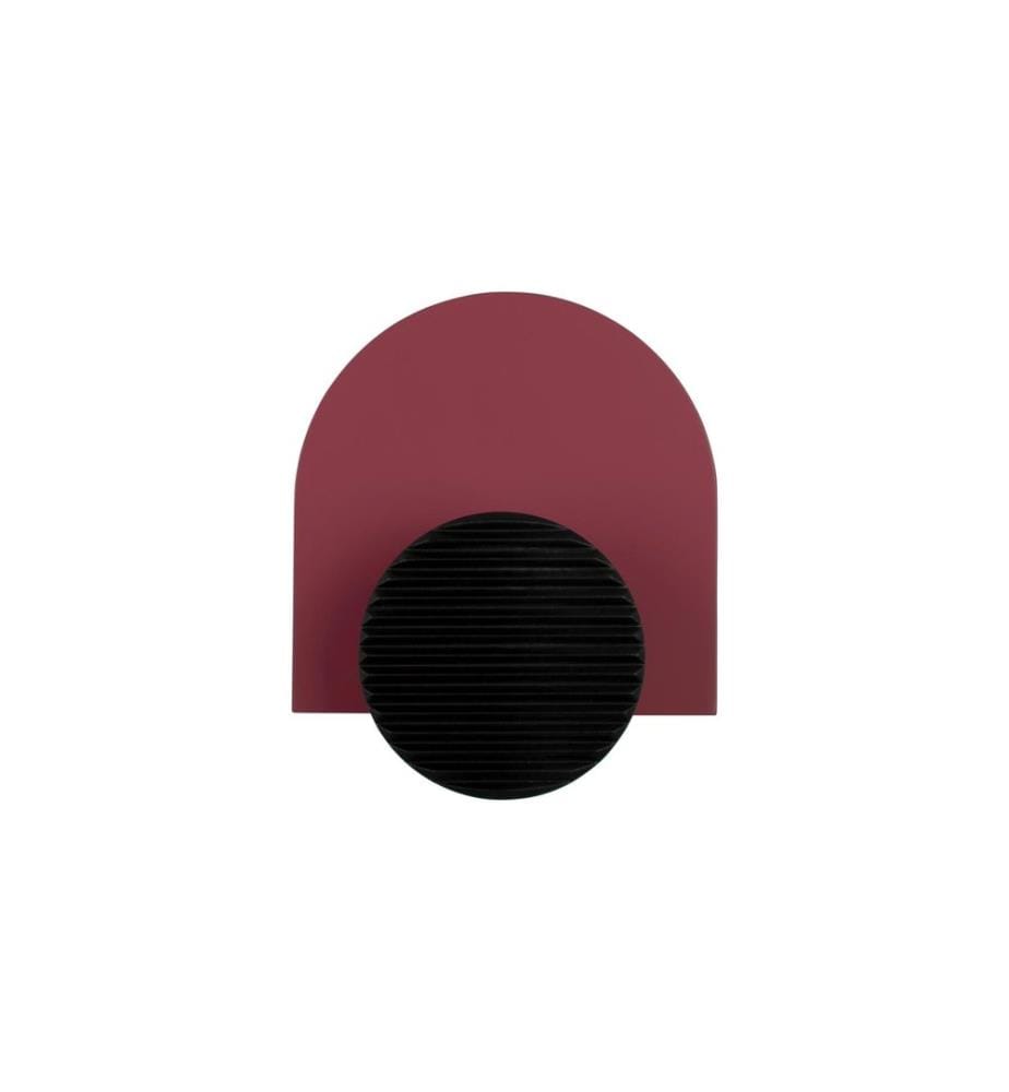 PRESENT TIME - Crochet mural Single Knob, MDF, Red ochre