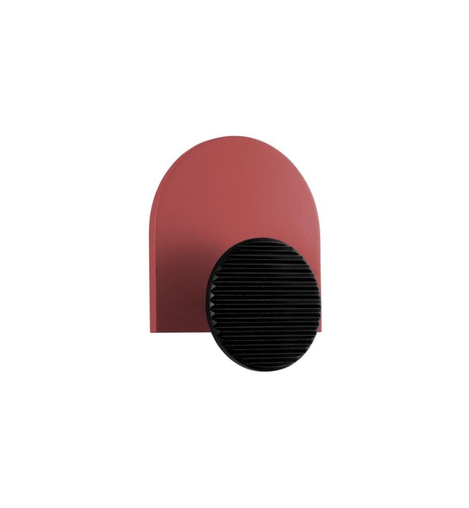 PRESENT TIME - Crochet mural Single Knob, MDF, Red ochre