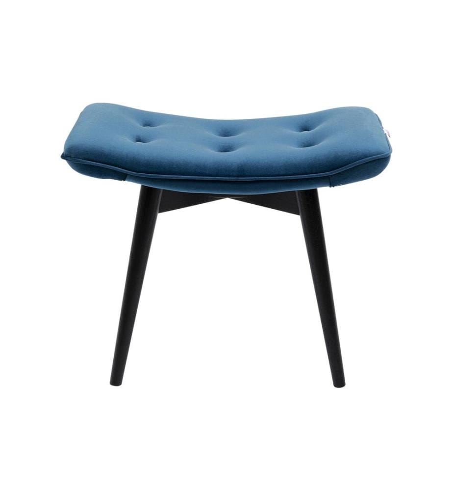 Kare Hocker Black Vicky Velvet 46 x 59 cm, Petrol