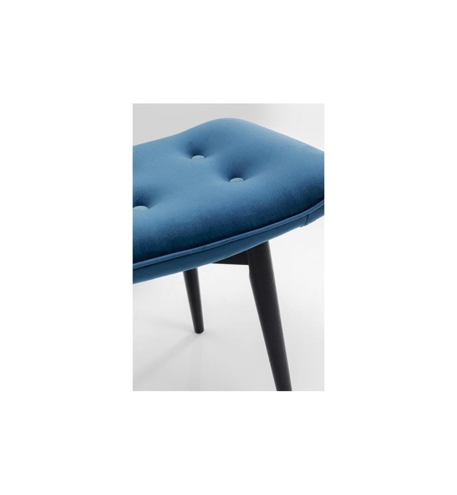 Kare Hocker Black Vicky Velvet 46 x 59 cm, Petrol