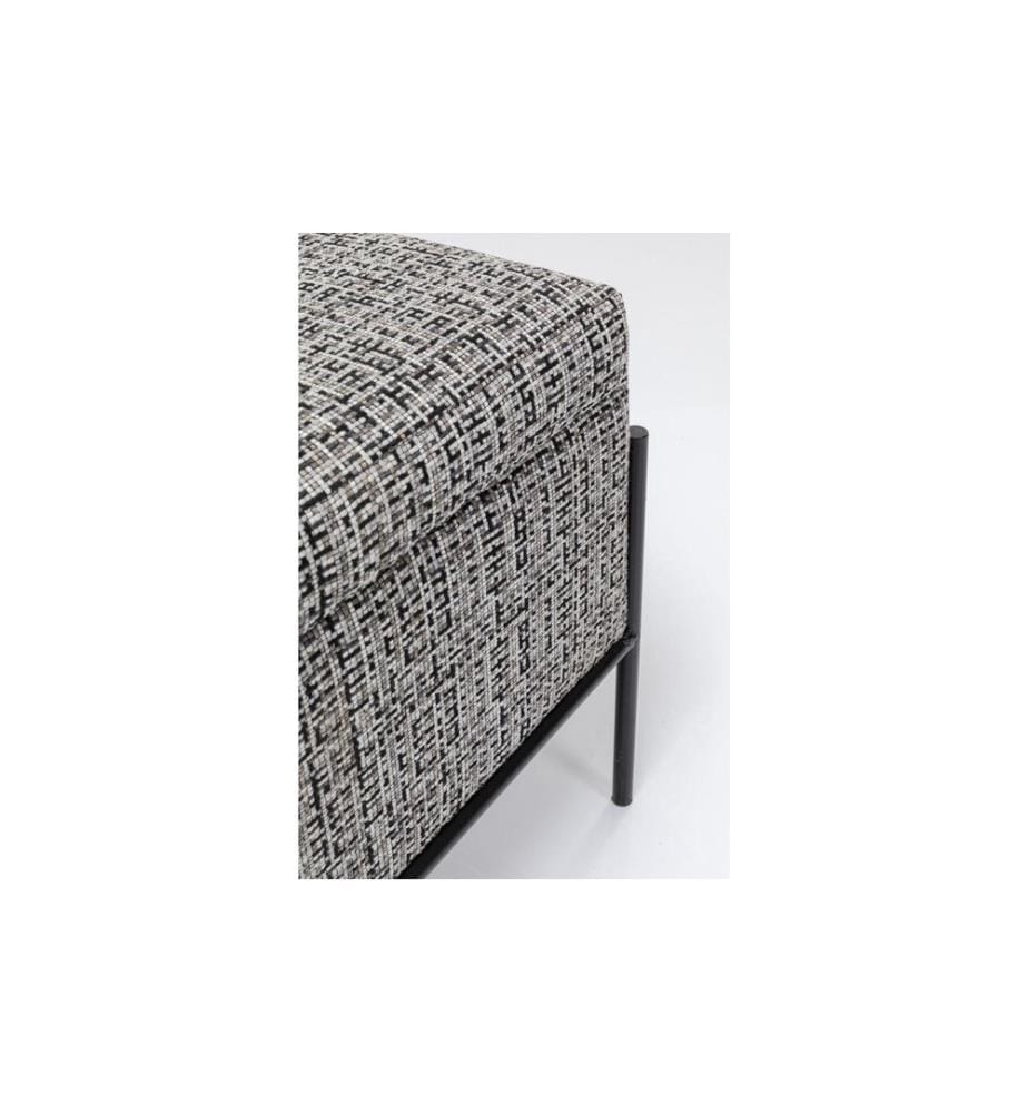Kare Coffre-siège Buttons Storage B&W Grand, 120 cm, gris