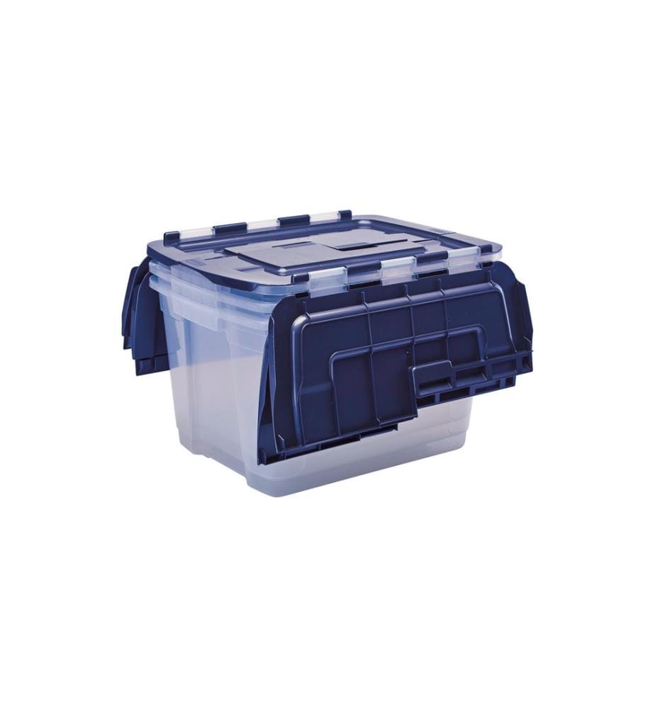 FELLOWES - Boîte de rangement Bankers Box ProStore 55 l Bleu/Transparent