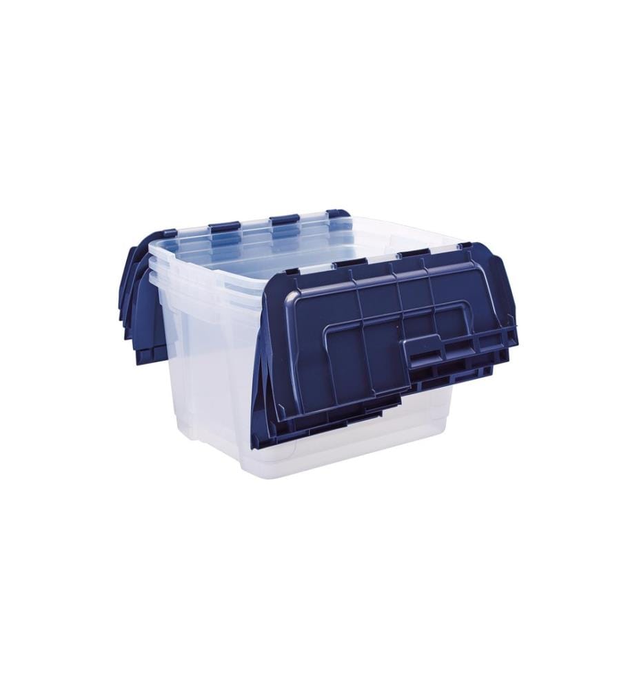 FELLOWES - Boîte de rangement Bankers Box ProStore 55 l Bleu/Transparent