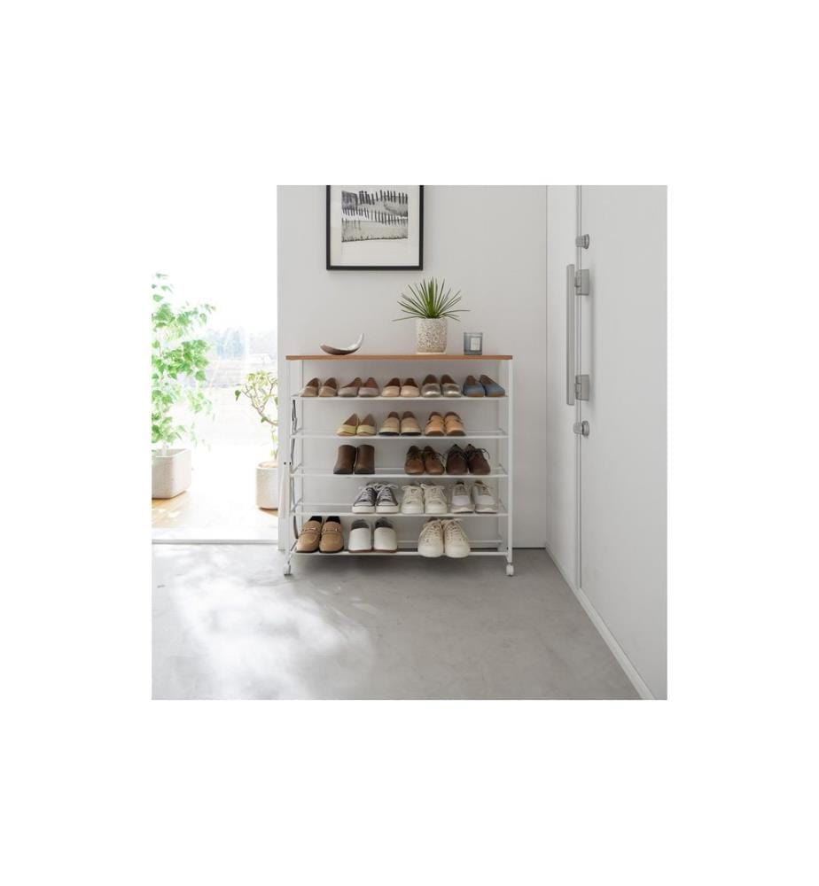 YAMAZAKI - Armoire à chaussures Tour 90.5 x 87 cm Blanc
