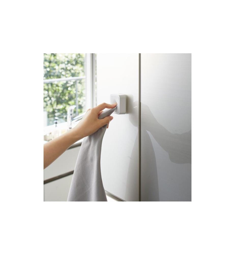 YAMAZAKI - Crochet mural Porte-serviettes Tower 5.5 x 2.3 x 5.5 cm, blanc