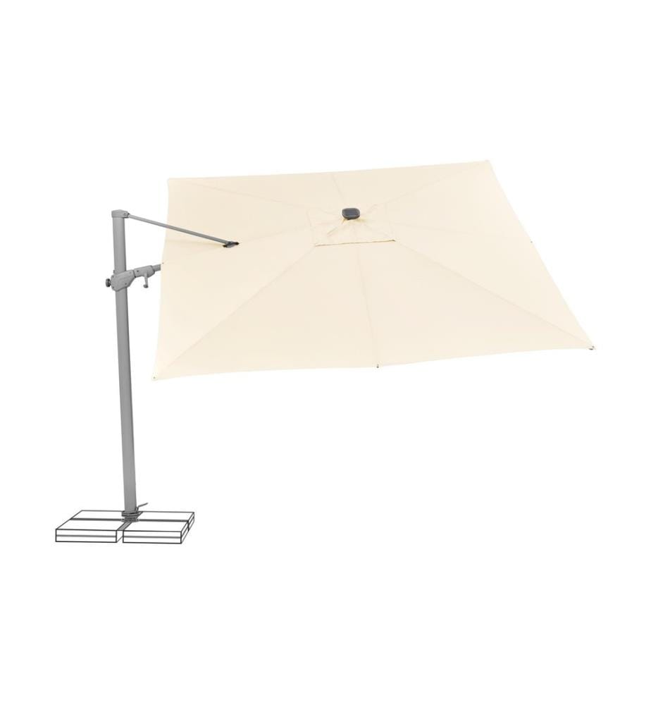 Suncomfort by Glatz - Sonnenschirm Varioflex Solar LED, 300 x 300 cm, Hellbeige