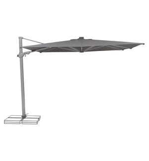 Suncomfort by Glatz - Sonnenschirm Varioflex Solar LED, 300 x 300 cm, Steingrau
