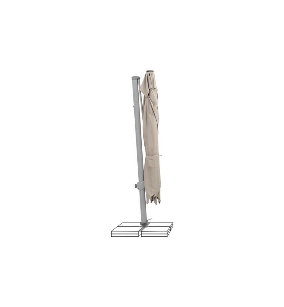 Suncomfort by Glatz - Sonnenschirm Varioflex, 300 x 300 cm, Light Taupe