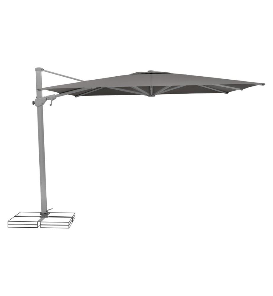 Suncomfort by Glatz - Sonnenschirm Varioflex, 300 x 300 cm, Steingrau