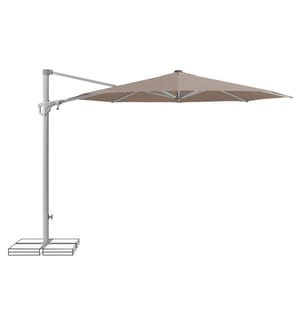 Suncomfort by Glatz - Sonnenschirm Familyflex Helltaupe, Ø 300 mm