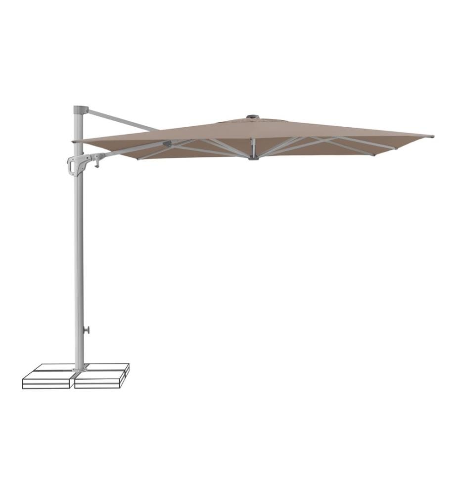 Suncomfort by Glatz - Sonnenschirm Familyflex Helltaupe, 250 x 250 mm