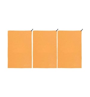 KOOR - Badetuch Silva Onda Arancia 3er-Pack L 80 x 130 cm