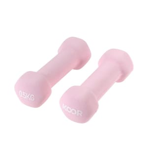 KOOR - Set d'haltères courts 0.5 kg, Rose