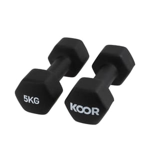 KOOR - Haltère courte 5 kg, Noir