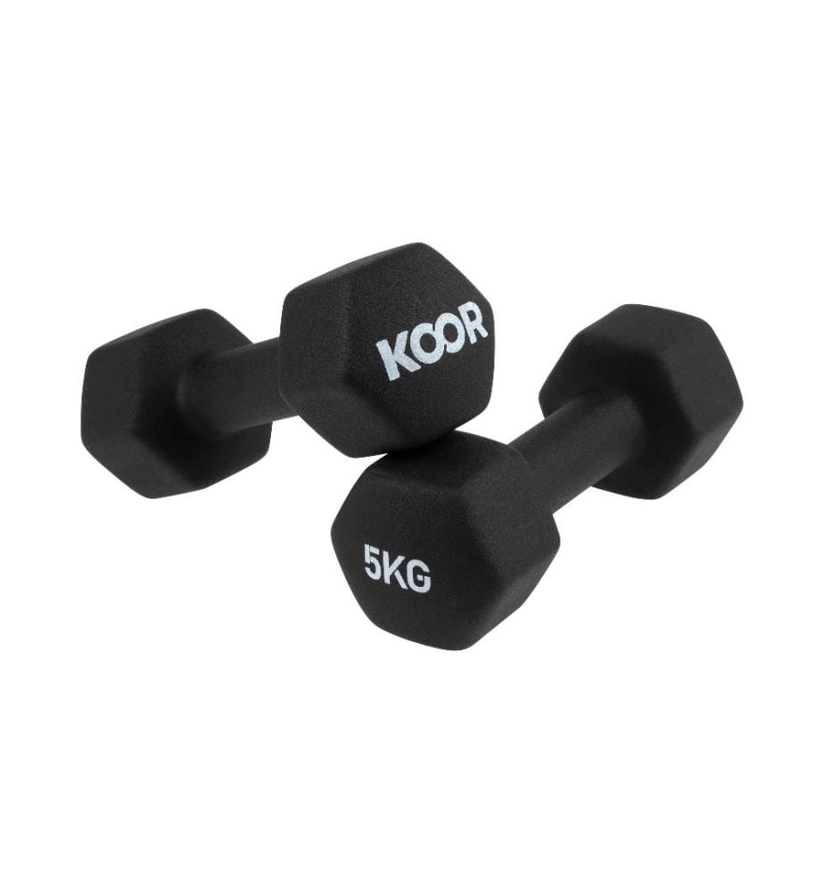 KOOR - Haltère courte 5 kg, Noir