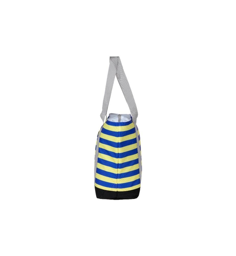 KOOR - Sac isotherme Shopper Strisce Giallo / Blu