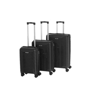 KOOR - Set de valises de voyage Manille 3 pièces, noir