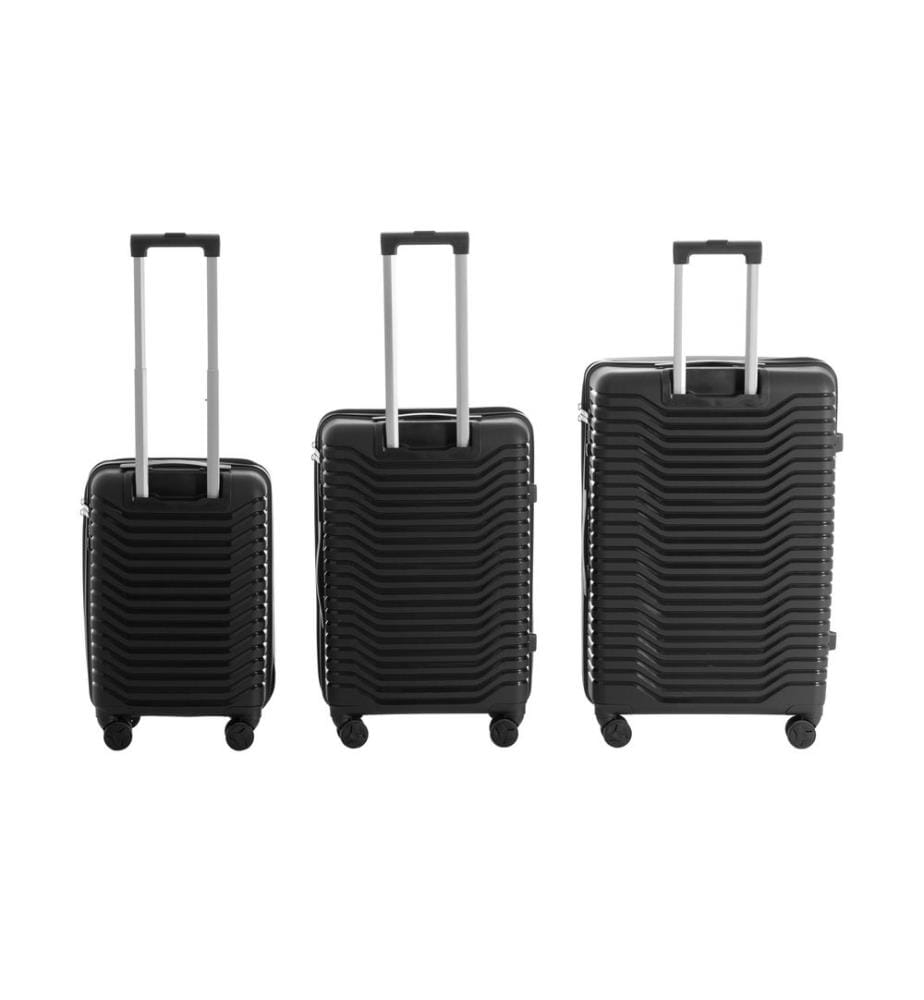 KOOR - Set de valises de voyage Manille 3 pièces, noir
