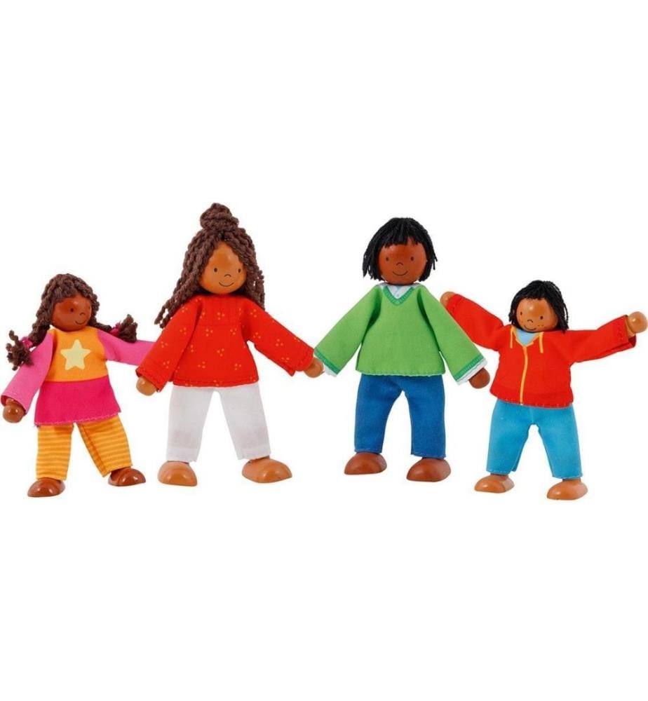 GOKI - Poupée articulée Famille de couleur 4 pièces