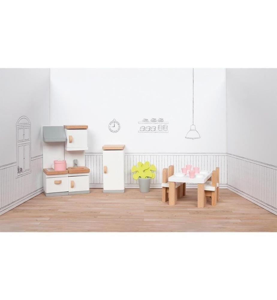 GOKI - Meuble de maison de poupée Équipement de cuisine 20 pièces