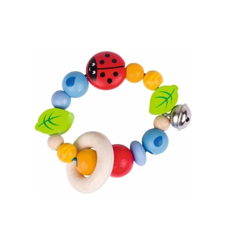 GOKI - Hochet silencieux Coccinelle élastique