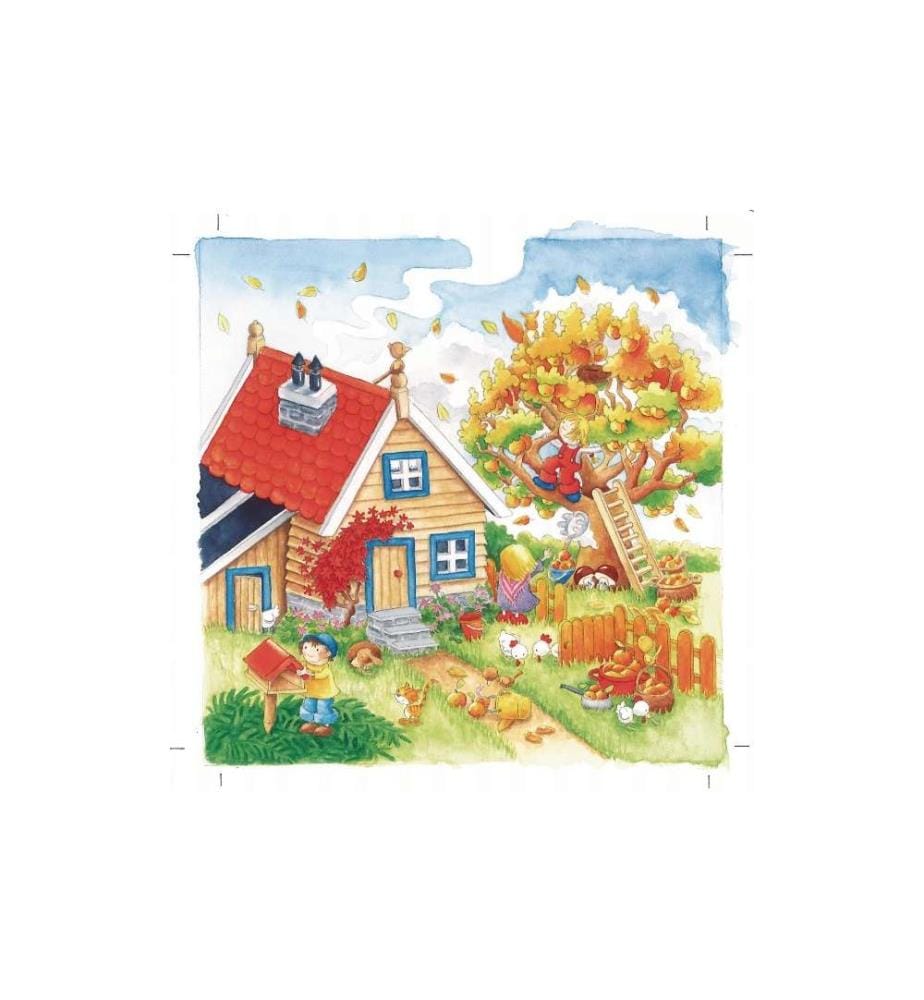 GOKI - Puzzle Schichtenpuzzle Jahreszeiten