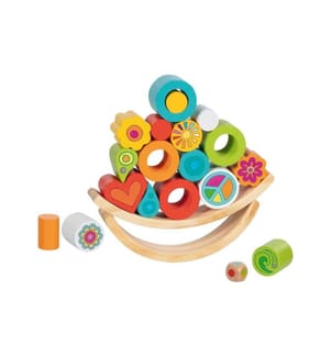 GOKI - Jouet empilable Jeu d'équilibre Flowerloop 18 x 3.2 x 19 cm