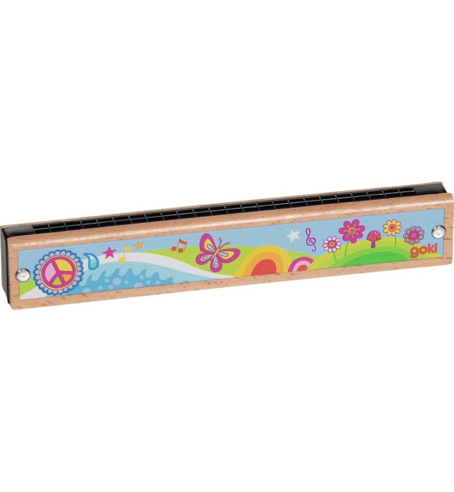 GOKI - Mundharmonika Flower Power, 24 Töne