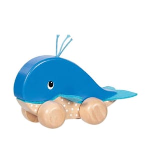 GOKI - Jouet à pousser Baleine Finnie 13.5 x 6 x 10 cm