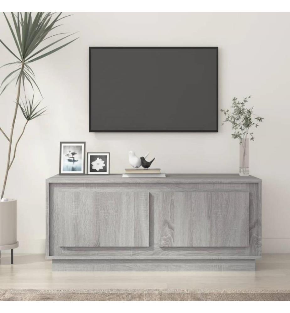Couchtisch Grau Sonoma 102x50x44 cm Holzwerkstoff