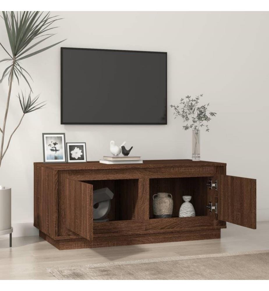 Couchtisch Braun Eichen-Optik 102x50x44 cm Holzwerkstoff