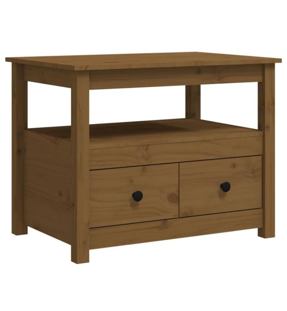 Couchtisch Honigbraun 71x49x55 cm Massivholz Kiefer