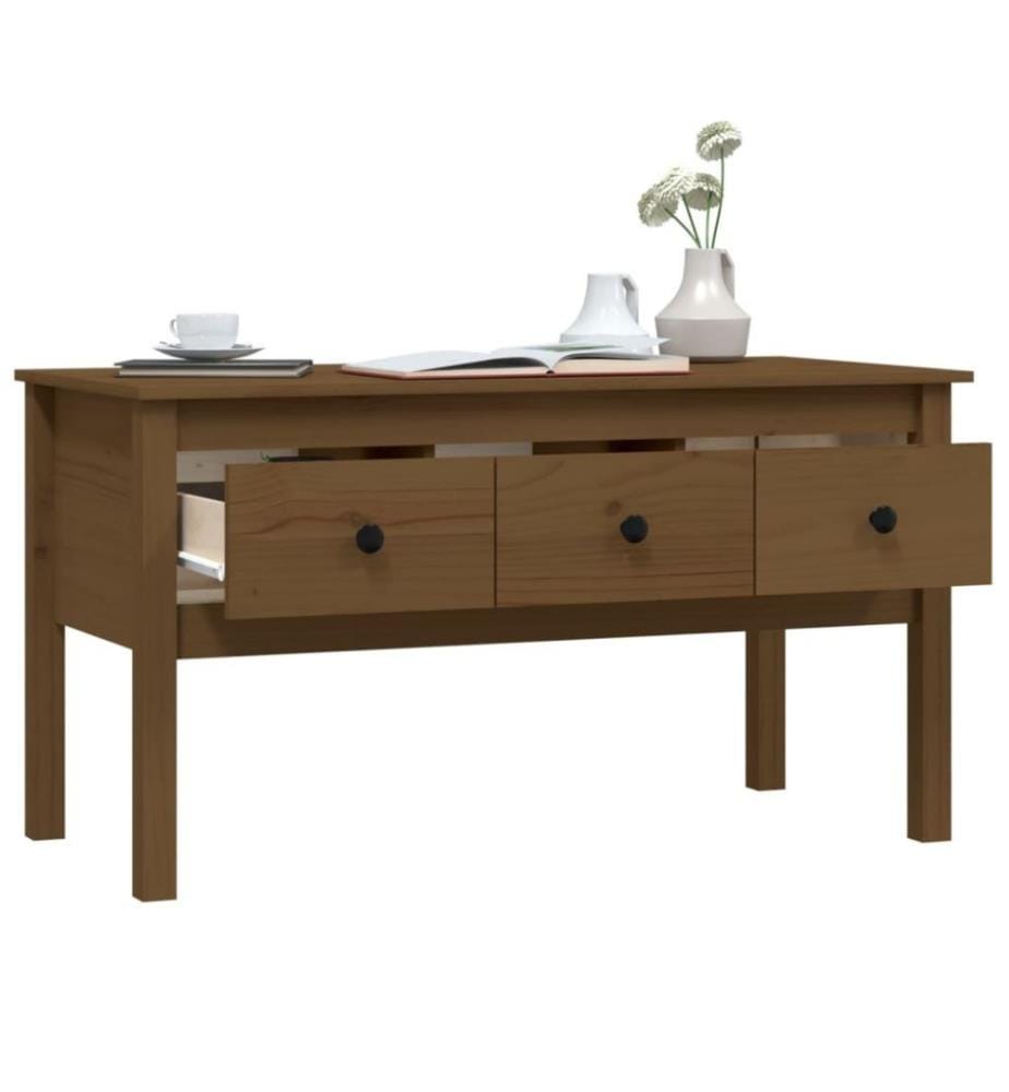 Couchtisch Honigbraun 102x49x55 cm Massivholz Kiefer