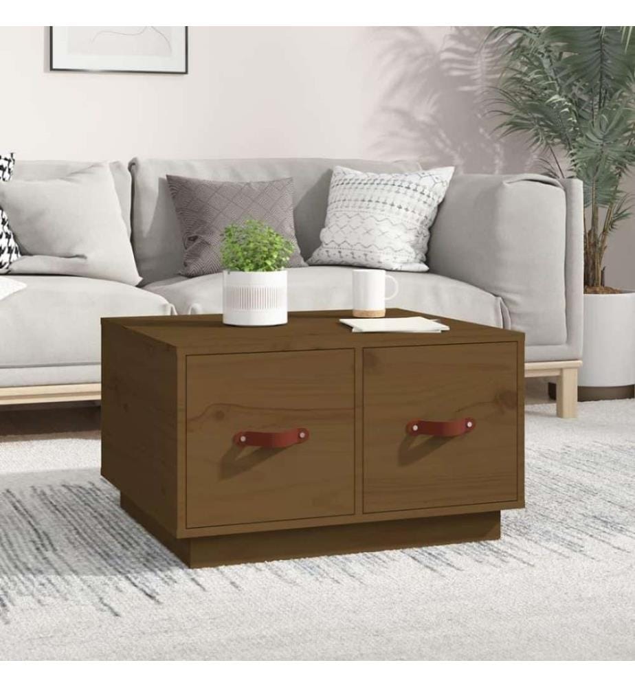Couchtisch Honigbraun 60x53x35 cm Massivholz Kiefer